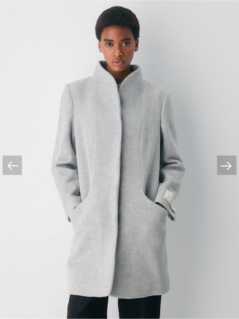 Aritzia Wilfred Cocoon Coat in Heather Grey